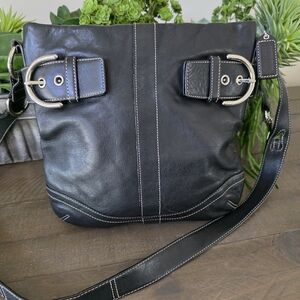 Vintage Coach Black Leather SOHO Crossbody/Shoulder Bag
